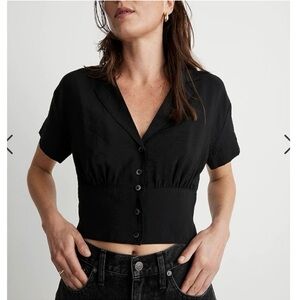 Madewell,NWOT,Drapey Button-Down Top, Size S